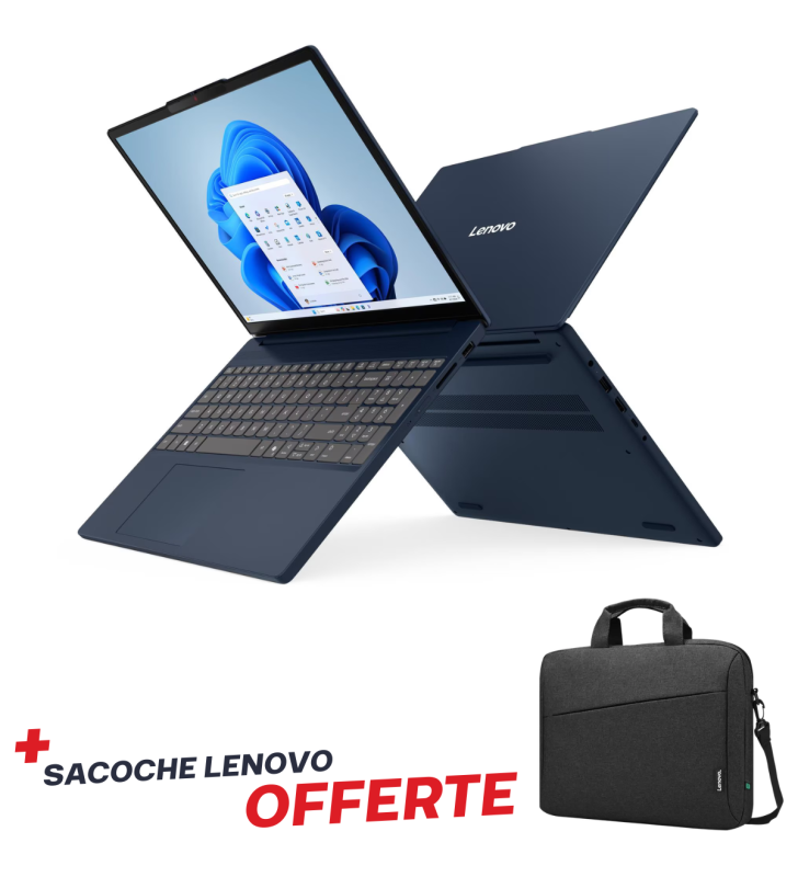 Pc Portable Lenovo IdeaPad Slim 3 15IRH10 / i5-13420H / 8 Go DDR5 / 512 Go SSD / Windows 11 / Bleu Avec Sacoche Lenovo Offerte