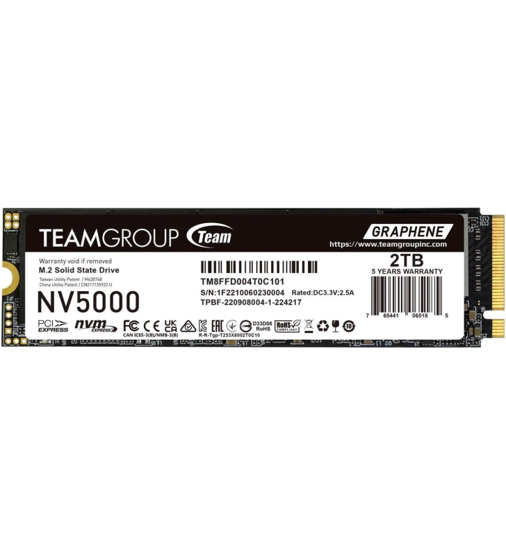 Disque Dur Interne Team Group NV5000 M.2 2280 / 2 To