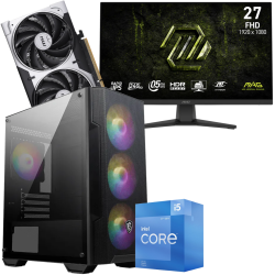 Setup Gamer Special Pc de Bureau Gaming / i5-12400F / RTX 5060 8G / 32 Go Avec Écran Gaming MSI MAG 27" Full HD IPS / 240 Hz