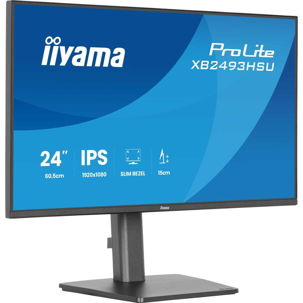 Écran IIYAMA Prolite XB2493HSU-B1 24" 120Hz IPS 1ms / HDMI/DP / PIVOTANT 90° / 2x HAUT PARLEUR
