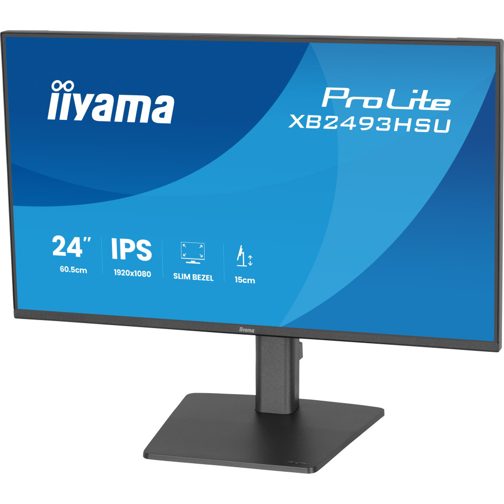 Écran IIYAMA Prolite XB2493HSU-B1 24" 120Hz IPS 1ms / HDMI/DP / PIVOTANT 90° / 2x HAUT PARLEUR
