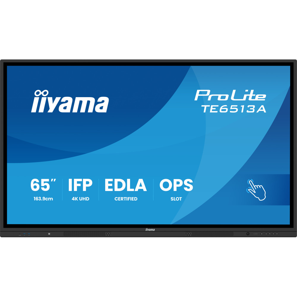 Écran Tactile Interactif Iiyama 65"4K 60Hz 8G/128G HDMI/RJ45/DP HAUT PARLEUR + SUPPORT