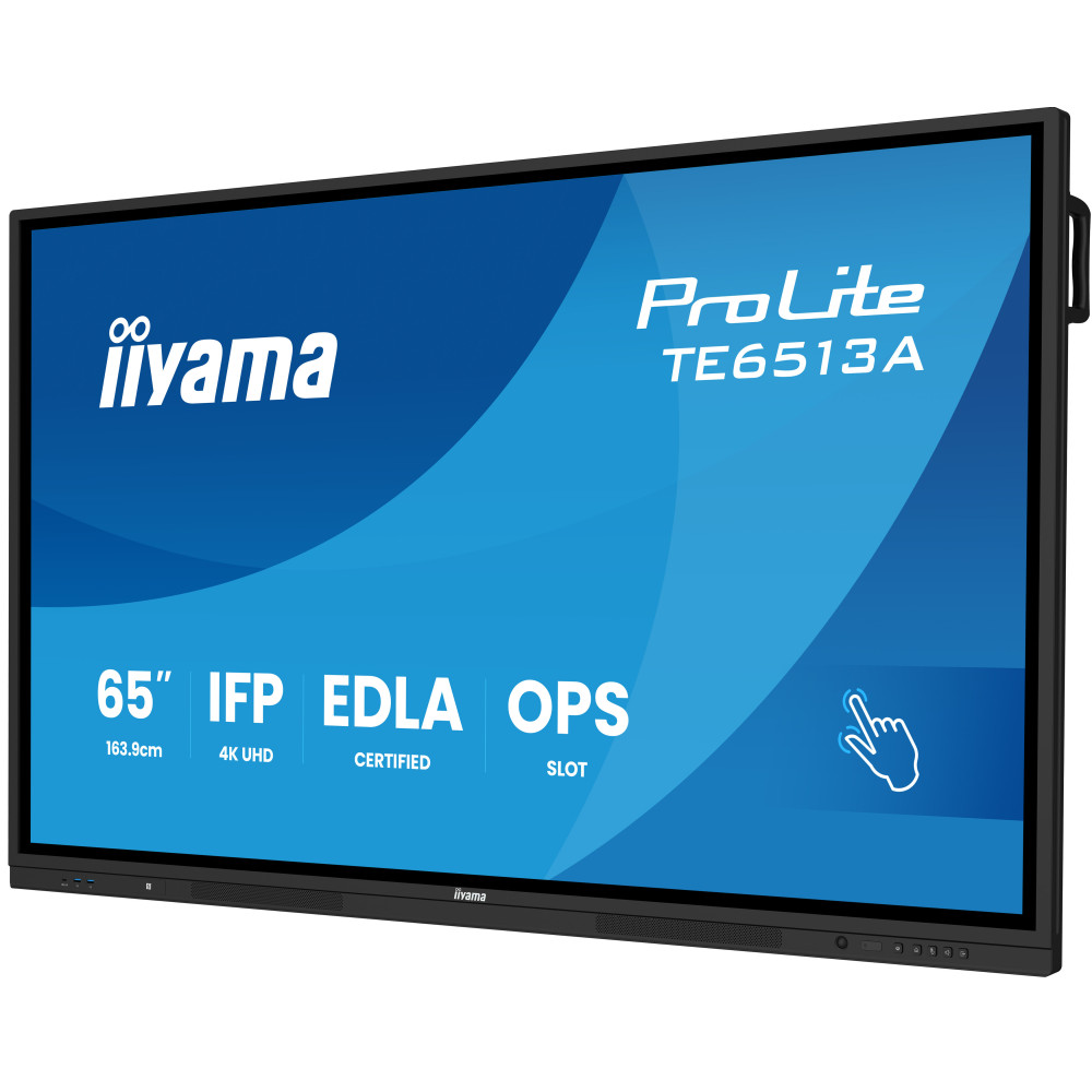 Écran Tactile Interactif Iiyama 65"4K 60Hz 8G/128G HDMI/RJ45/DP HAUT PARLEUR + SUPPORT