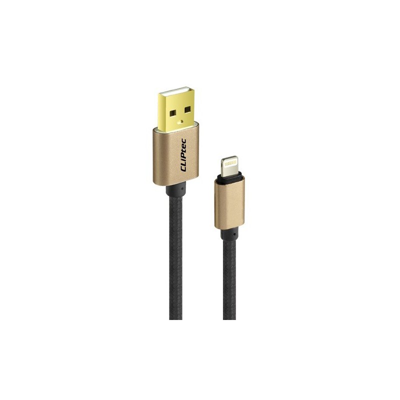 Câble CLiPtec JACKET-A USB vers Lightning pour iPhone / Noir