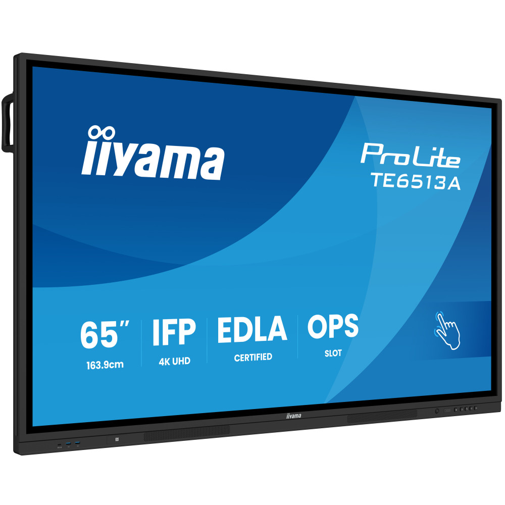 Écran Tactile Interactif Iiyama 65"4K 60Hz 8G/128G HDMI/RJ45/DP HAUT PARLEUR + SUPPORT