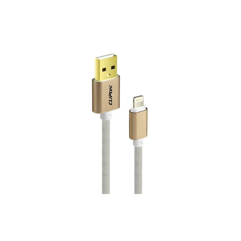 Câble CLiPtec JACKET-A USB vers Lightning pour iPhone / Blanc