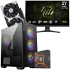Setup Gamer Special Pc de Bureau Gaming / Ryzen 5 7600X / RTX 5060 8G / 32 Go DDR5 Avec Écran Gaming MSI MAG 27" Full HD IPS / 240 Hz