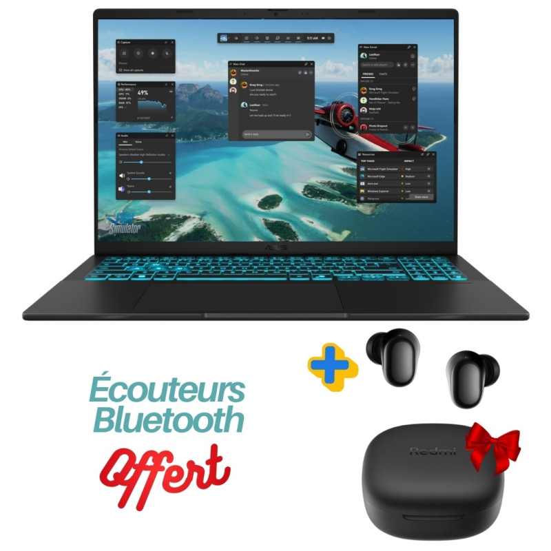 Pc Portable Gamer ASUS V16 V3607VU / Intel Core 5 210H / RTX 4050 6G / 8 Go DDR5 / 512 Go SSD / Noir