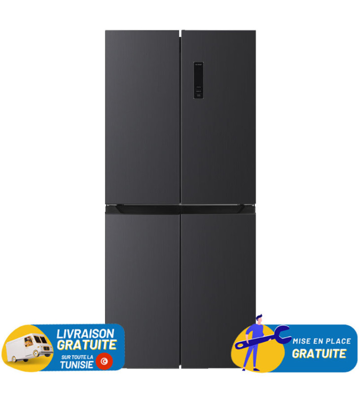 Réfrigérateur NEWSTAR Side By Side INVERTER No Frost 480 Litres / SBS4480DX / Dark INOX