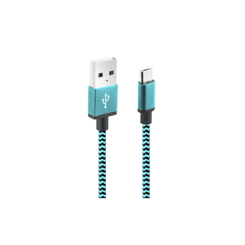 Câble CLiPtec JACKET-M3 USB vers Micro-USB pour smartphone / Bleu