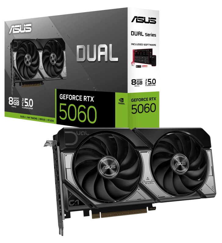 Carte Graphique ASUS Dual GeForce RTX 5060 / 8 Go / GDDR7