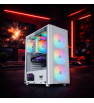 Boîtier Gamer Moyen Tour HYBROK RS6 / ARGB / ATX / Blanc