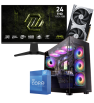 Setup Gamer Special Pc de Bureau Gaming / i5-12600K / RTX 5060 Ti 8G / 32 Go Avec Écran Gaming MSI MAG 24" Full HD IPS / 240 Hz