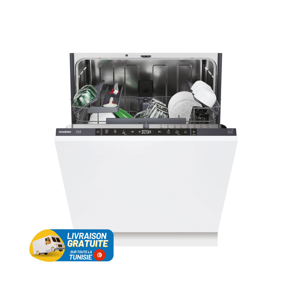 Lave Vaisselle Encastrable ROSIERES 15 Couverts / Blanc