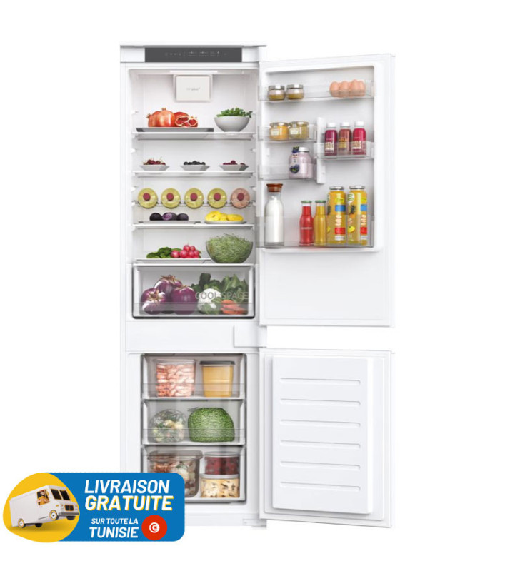 Réfrigérateur Encastrable ROSIERES Combiné No Frost 263 Litres / RNBQT3518E / BLANC
