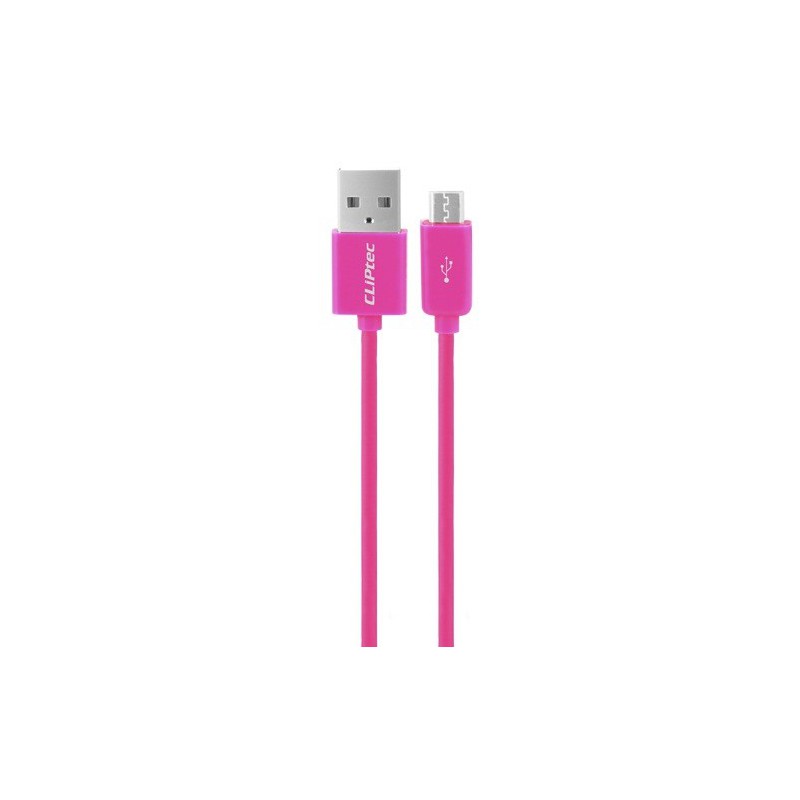Câble CLiPtec RAINBOW USB vers Micro-USB pour smartphone / Rose
