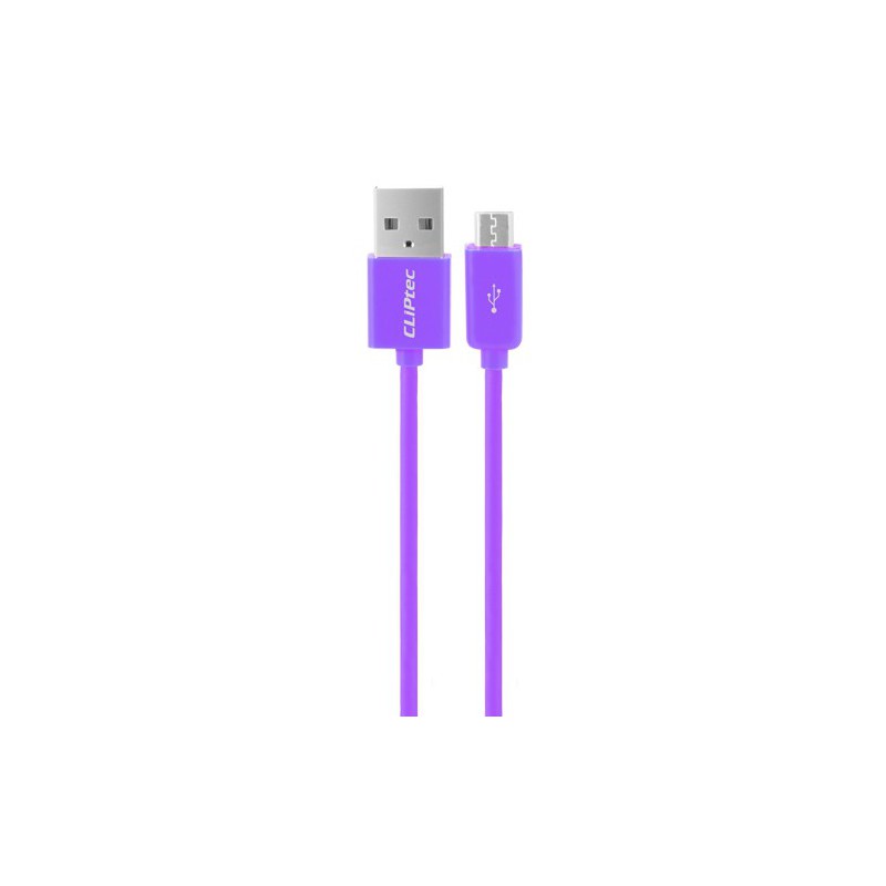 Câble CLiPtec RAINBOW USB vers Micro-USB pour smartphone / Violet