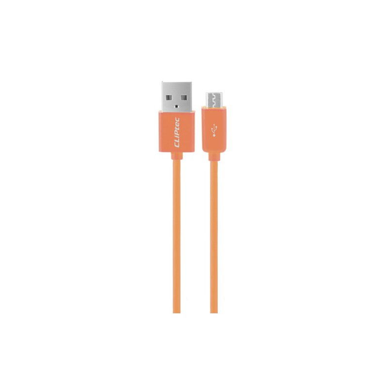 Câble CLiPtec RAINBOW USB vers Micro-USB pour smartphone / Orange