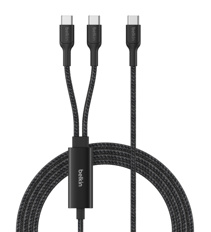 Câble Belkin USB-C vers Double USB-C 140W / Noir