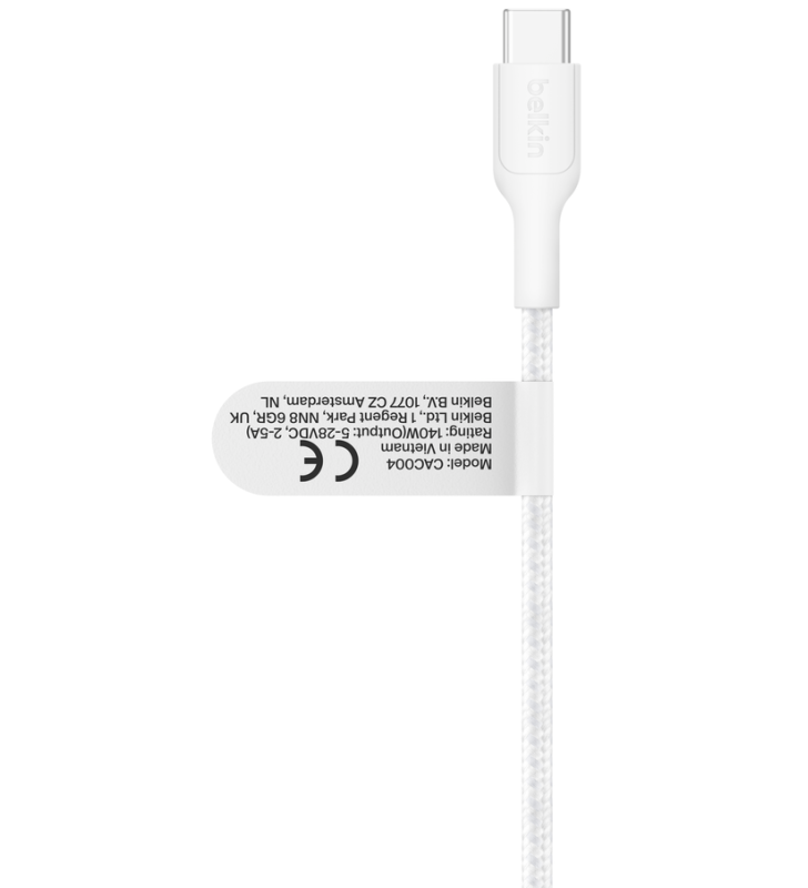 Câble Belkin USB-C vers Double USB-C 140W / Blanc