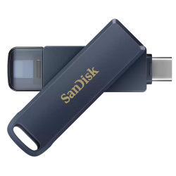 Clé USB SanDisk 128 Go iXpand Flash Drive Type C + Lightning
