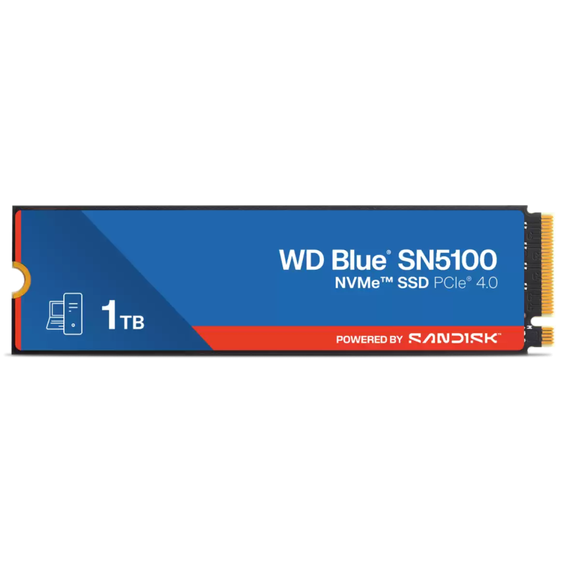 Disque Dur Interne WD Blue SN5100 NVMe SSD | 1To GEN4 X4 | 7100MB/S