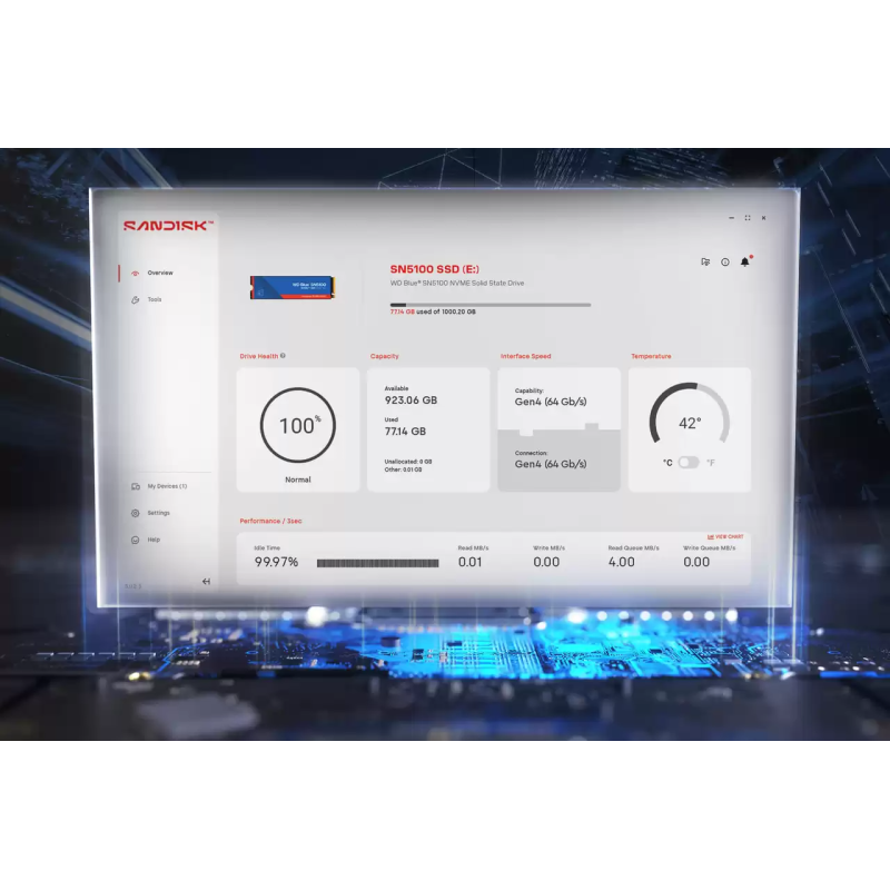 Disque Dur Interne WD Blue SN5100 NVMe SSD | 1To GEN4 X4 | 7100MB/S