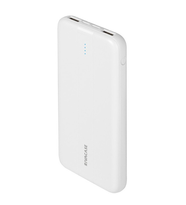 Power Bank RIVACASE / 10000 mAh / Blanc