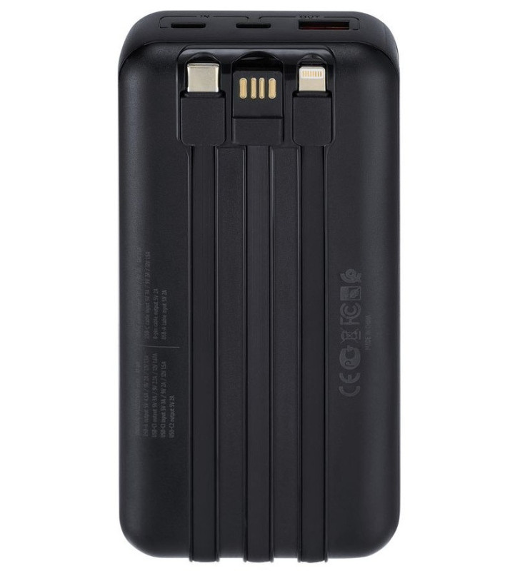 Power Bank RIVAVASE VA2221 20000 mAh Charge Rapide / Noir