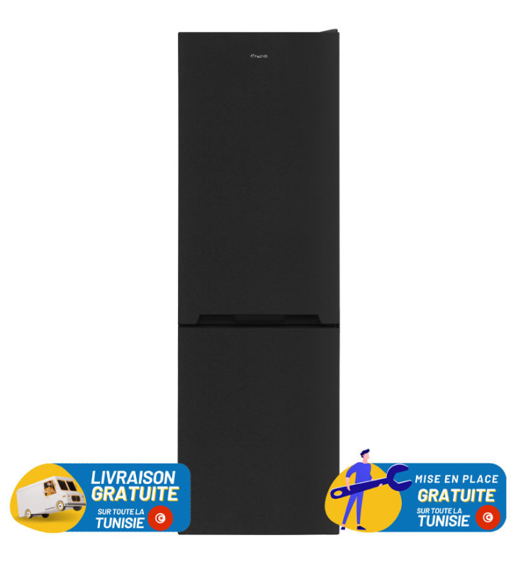 Réfrigérateur Brandt No Frost Combiné 380 Litres / Noir