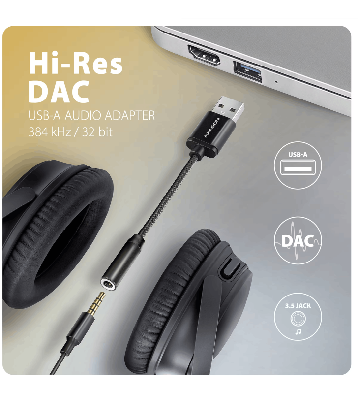 Adaptateur audio DAC haute résolution USB-A ADA-HA