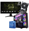 Setup Gamer Special Pc de Bureau Gaming / i7-12700KF / RTX 5070 12G / 32 Go Avec Écran Gaming MSI MAG 27" WQHD IPS / 200 Hz