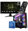 Setup Gamer Special Pc de Bureau Gaming / i7-12700KF / RTX 5070 12G / 32 Go Avec Écran Gaming MSI MAG 27" WQHD IPS / 200 Hz