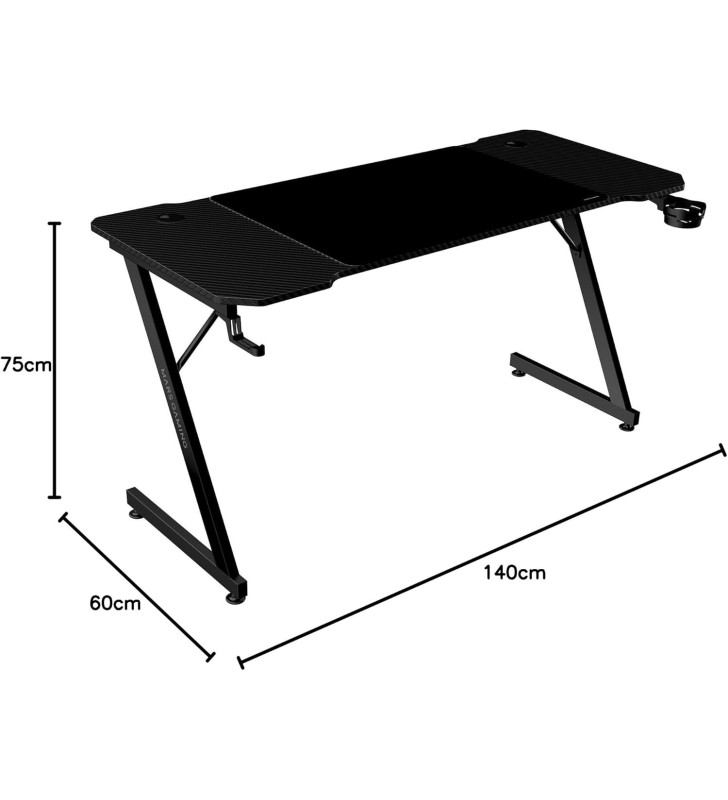 Bureau Gamer Mars Gaming MGDX140 / Noir
