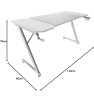 Bureau Gamer Mars Gaming MGDX140 / Blanc
