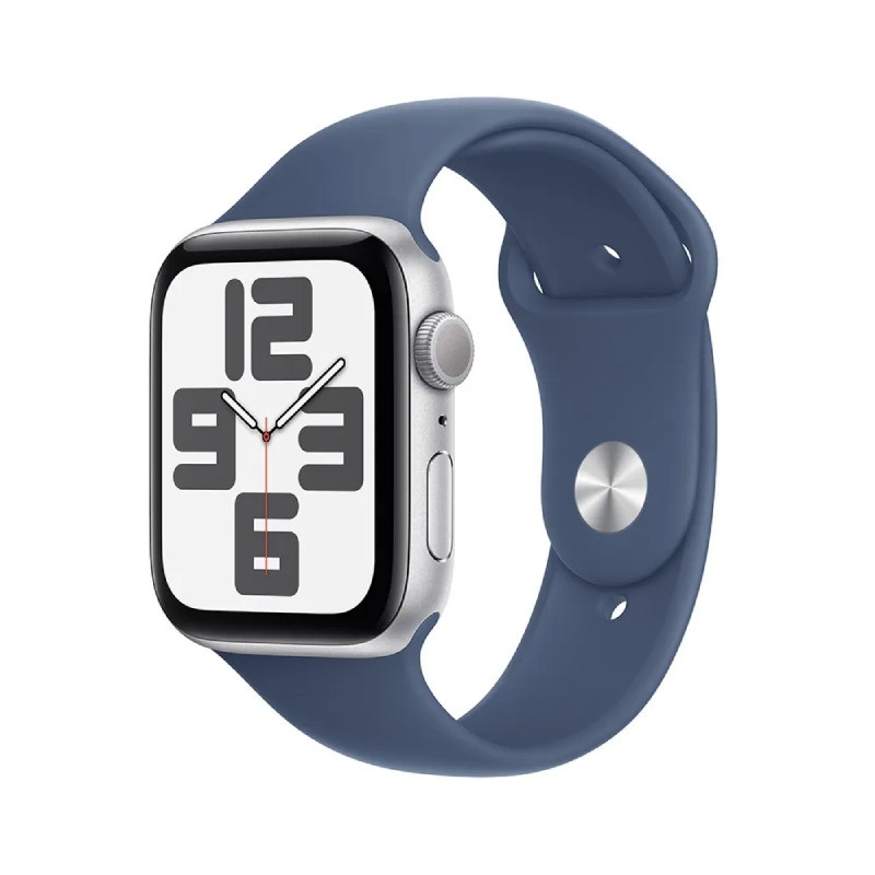 Apple Watch SE 44 mm avec boîtier en aluminium / bracelet sport minuit / M/L / Silver