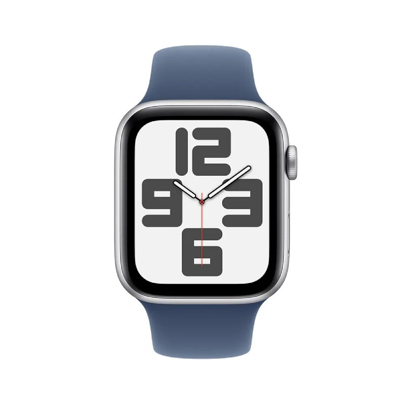 Apple Watch SE 44 mm avec boîtier en aluminium / bracelet sport minuit / M/L / Silver