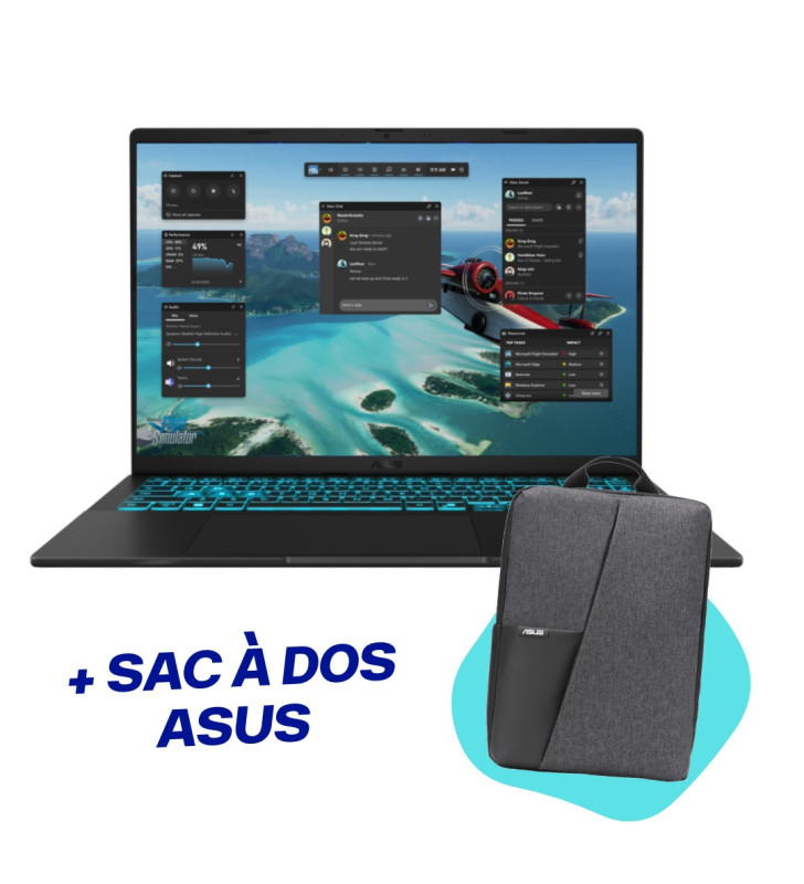 Pc Portable Gamer ASUS V16 V3607VJ / Intel Core 5 210H / RTX 4050 6G / 8 Go DDR5 / 512 Go SSD / Windows 11 Pro / Noir