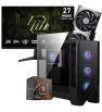 Setup Gamer Special Pc de Bureau Gaming / Ryzen 9 7950X / RTX 5070 12G / 64 Go Avec Écran Gaming MSI MAG 27" WQHD IPS / 200 Hz