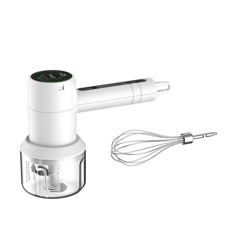 MIXEUR ET HACHOIR RECHARGEABLE 2 EN 1 / Blanc / KC-8232