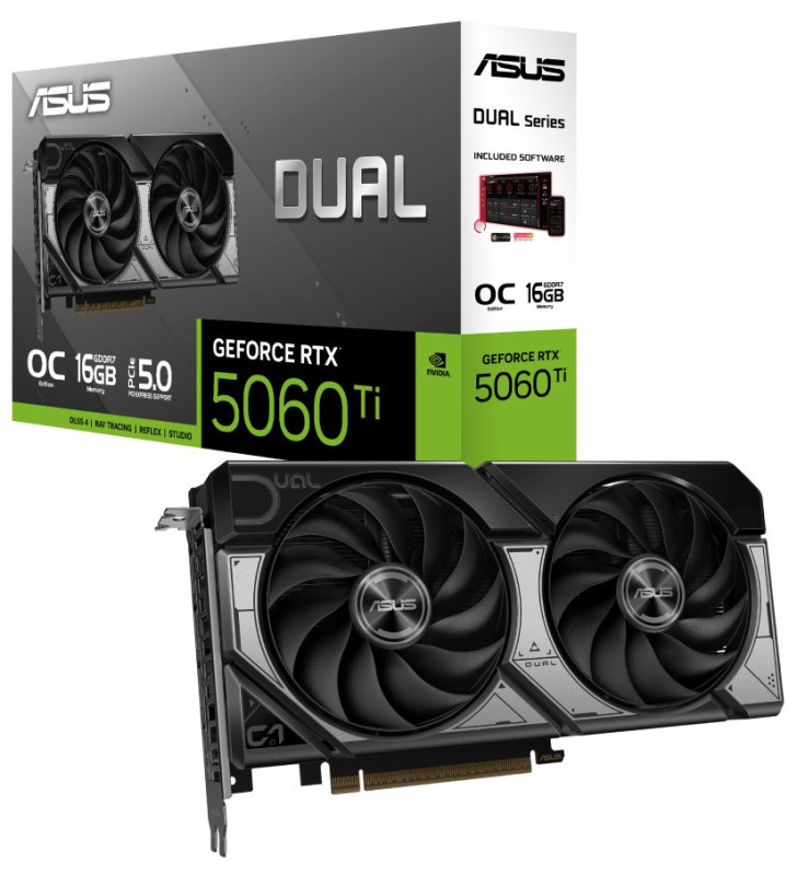 Carte Graphique ASUS Dual GeForce RTX 5060 Ti OC  / 16 Go / GDDR7