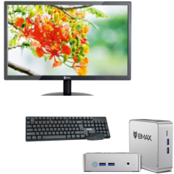 Mini BMAX B3 N5095 / 8GB 256SSD / Windows 11 / Noir Avec Enter 22" HD / VGA / HDMI / 60 Hz - BMAX