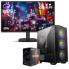 Setup Gamer Special Pc de Bureau Gaming / Ryzen 5 5500GT / Vega 7 / 16 Go Avec Écran Gaming Cooler Master 24.5" Full HD IPS / 120 Hz
