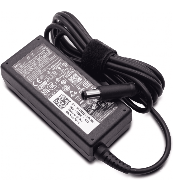 Chargeur Original DELL 65 W / 7.4 mm avec Câble d’alimentation