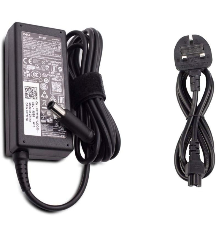 Chargeur Original DELL 65 W / 7.4 mm avec Câble d’alimentation