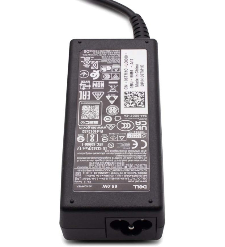 Chargeur Original DELL 65 W / 7.4 mm avec Câble d’alimentation