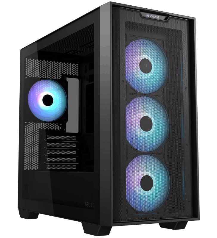 Boîtier Gamer ASUS A21 PLUS TG / Micro-ATX / ARGB / Noir