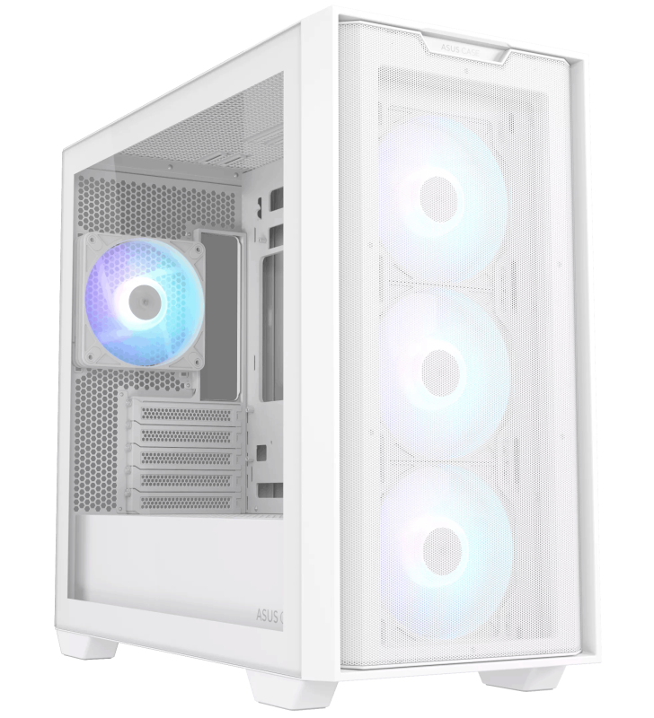 Boîtier Gamer ASUS A21 PLUS TG / Micro-ATX / ARGB / Blanc