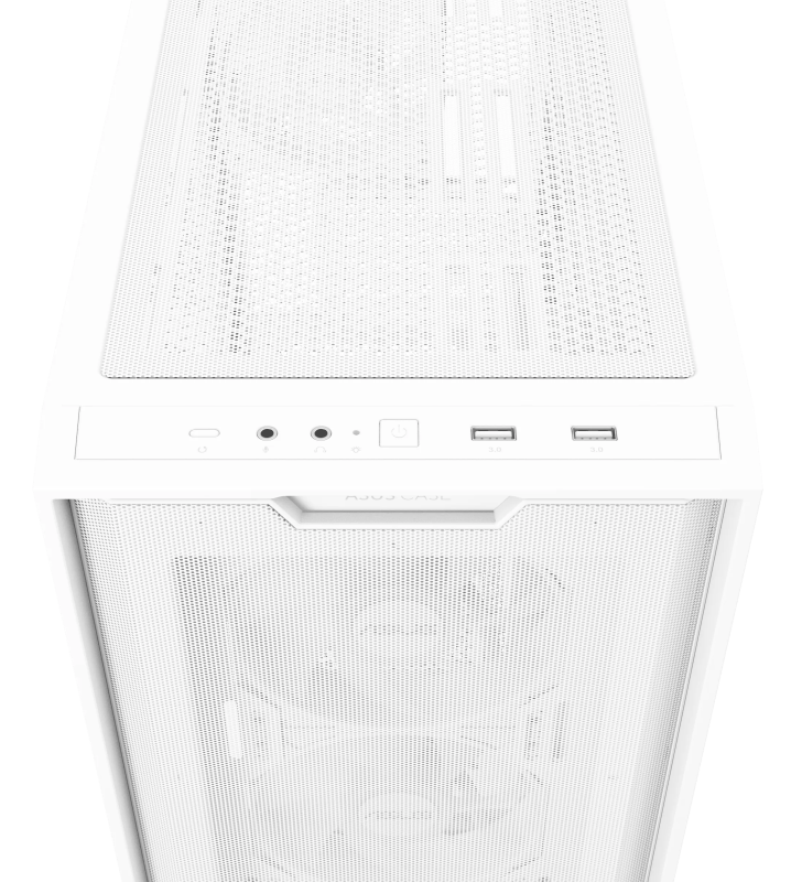 Boîtier Gamer ASUS A21 PLUS TG / Micro-ATX / ARGB / Blanc