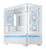 Boîtier Gamer ASUS PRIME AP202 TG / Micro-ATX / ARGB / Blanc